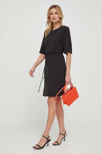 Платье Calvin Klein цвет чёрный mini прямая Платье Calvin Klein цвет чёрный mini прямая