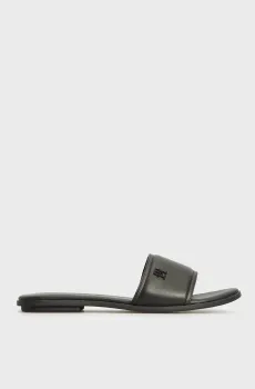Женские черные кожаные слайдеры POP COLOR MULE Черный 36 Tommy Hilfiger FW0FW07936