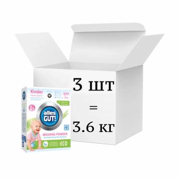 Стиральный порошок Alles GUT! Eco для детских вещей, 3*1.2 кг, 3*1.2 кг Стиральный порошок Alles GUT! Eco для детских вещей, 3*1.2 кг, 3*1.2 кг