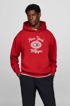 Мужское красное худи HILFIGER NY Красный M Tommy Hilfiger MW0MW35563
