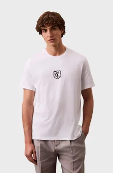 Мужская белая футболка SS 20S EMBRD Белый L Calvin Klein Jeans LV04RB828G