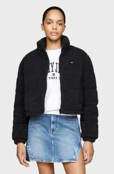 Женская черная куртка TJW CRP TEDDY ESSENTIAL PUFFER Черный S Tommy Jeans DW0DW19689