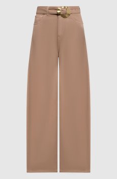 Бежевые джинсы с поясом