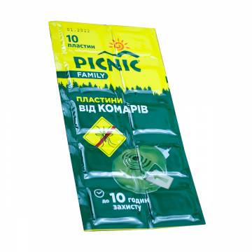 Пластины Picnic® Family от комаров, 10 шт Пластины Picnic® Family от комаров, 10 шт