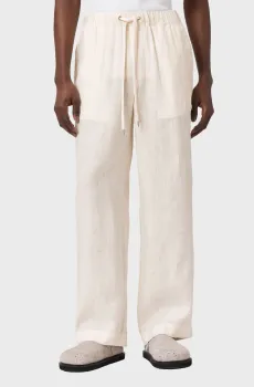 Мужские белые льняные брюки SHARP Белый XL AllSaints M023TE