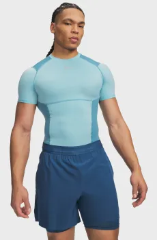 Мужская голубая футболка UA HG Elite Comp SS-BLU Голубой L Under Armour 6015382-425