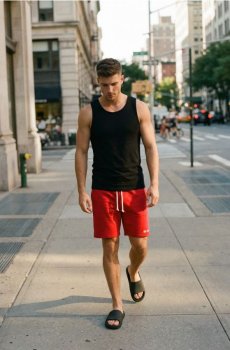 Slim шорти - червоний