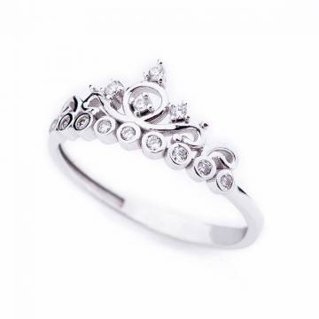 Золотое кольцо "Корона" с фианитами к04620 Золотое кольцо "Корона" с фианитами к04620