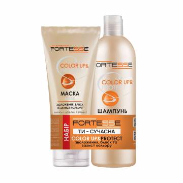 Набор для волос Fortesse Professional Color Up & Protect Увлажнение, блеск и защита цвета (шампунь, 400 мл + маска, 200 мл) Набор для волос Fortesse Professional Color Up & Protect Увлажнение, блеск и защита цвета (шампунь, 400 мл + маска, 200 мл)
