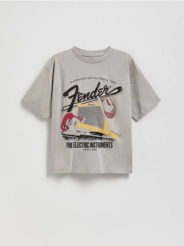Reserved - Футболка Fender Elyaf - світло-сірий - 447HF-09X Reserved - Футболка Fender Elyaf - світло-сірий - 447HF-09X