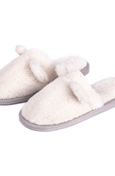 Женские домашние тапочки Twins HS-Teddi меховые, White, размер 38-39
