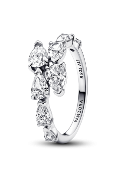 Каблучка асиметрична з паве