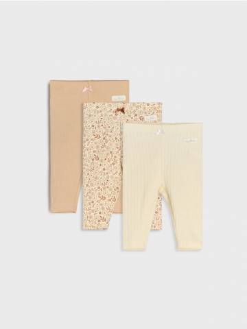 Легінси, 3 пари - кремовий
