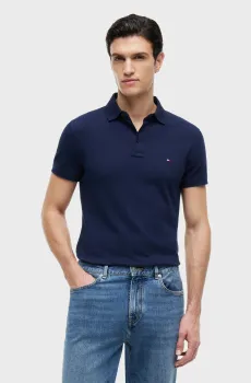 Мужское темно-синее поло 1985 SLIM Синий XL Tommy Hilfiger MW0MW17771