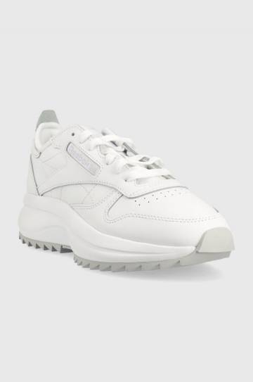 Кожаные кроссовки Reebok Classic Leather SP Extra цвет белый HQ7196-WH/OGR/LIL Кожаные кроссовки Reebok Classic Leather SP Extra цвет белый HQ7196-WH/OGR/LIL