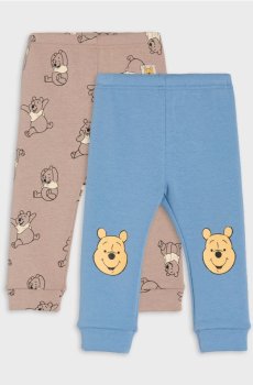 Утеплені бавовняні легінси Winnie the Pooh - бежевий