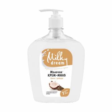 Жидкое крем-мыло Milky Dream Кокос и ройбуш, с молочным протеином, экстрактами кокоса и ройбуша, 1 л Жидкое крем-мыло Milky Dream Кокос и ройбуш, с молочным протеином, экстрактами кокоса и ройбуша, 1 л