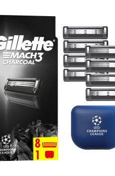Сменные картриджи для бритья мужские (лезвия) Gillette Mach3 Charcoal, 8 шт