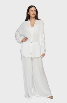 Женская белая блуза Белый L MARC&ANDRE LB23-01