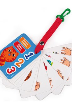 Развивающие карты на кольце Vladi Toys Цифры и счет, на украинском языке, от 3 лет, 18 карточек (VT2000-23)