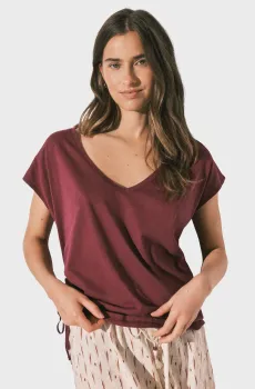 Женская бордовая футболка Бордовый XL womensecret 3274518