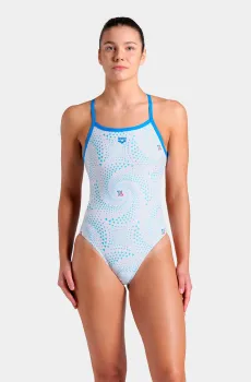 Женский белый купальник с узором Белый 42 Arena 008598-810