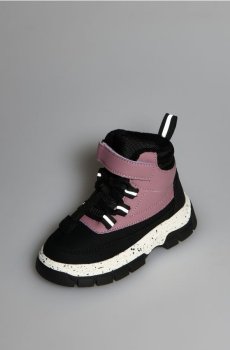 Reserved - Утеплені зимові черевики на шнурівці - чорний - 665HG-99X