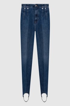 Синие джинсы со штрипками