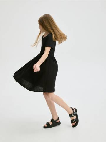 Reserved - GIRLS` DRESS - чорний - 890EG-99X Reserved - GIRLS` DRESS - чорний - 890EG-99X