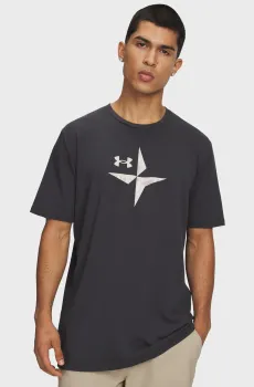 Мужская темно-серая футболка UA EXPLOR Graphic SS-GRY Серый L Under Armour 6012783-016