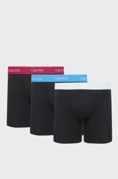 Мужские черные боксеры (3 шт) BOXER BRIEF Черный L Calvin Klein LV00NB4394