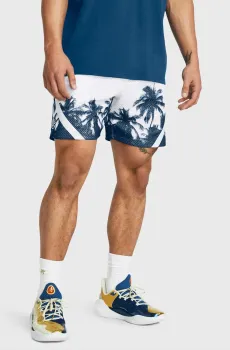 Мужские белые шорты Curry Mesh Short 3 Белый XL Under Armour 1383376-426