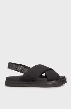 Мужские черные сандалии FLAT MOLDED CRXS SLING SANDAL CV Черный 42 Calvin Klein YM0YM01221