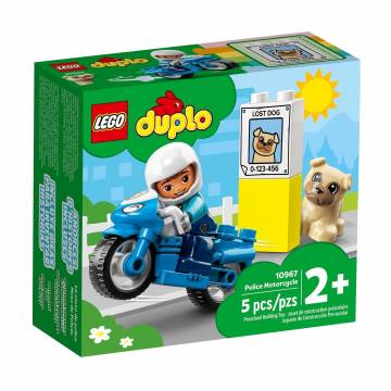 Конструктор LEGO Duplo Полицейский мотоцикл, 5 деталей, от 2 лет (10967) Конструктор LEGO Duplo Полицейский мотоцикл, 5 деталей, от 2 лет (10967)
