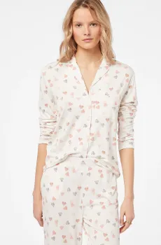 Женская белая рубашка с узором DECLANY Белый S Etam 6539379