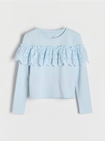 Reserved - GIRLS` BLOUSE - блідо-блакитний - 984BO-05X Reserved - GIRLS` BLOUSE - блідо-блакитний - 984BO-05X