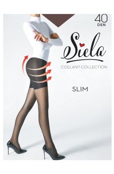 Колготки женские Siela Slim с шортиками, 40 DEN, Tabaco, размер 4