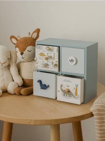 Органайзер із шухлядами з динозаврами - різнобарвний