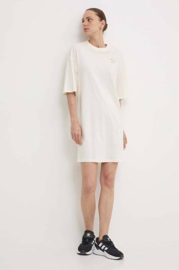 Хлопковое платье Puma BETTER CLASSIC цвет бежевый mini oversize 624232 Хлопковое платье Puma BETTER CLASSIC цвет бежевый mini oversize 624232