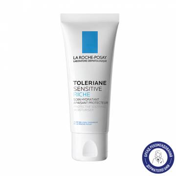 Увлажняющий крем для лица La Roche-Posay Toleriane Sensitive Riche для защиты и успокоения сухой чувствительной кожи, 40 мл Увлажняющий крем для лица La Roche-Posay Toleriane Sensitive Riche для защиты и успокоения сухой чувствительной кожи, 40 мл