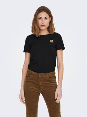 ONLY Футболка Kita 15244714 Чорний Regular Fit ONLY Футболка Kita 15244714 Чорний Regular Fit