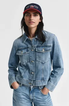 Женская синяя джинсовая куртка DENIM JACKET Синий L Gant 4700367
