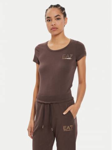 EA7 Emporio Armani Футболка 8NTT65 TJDQZ 1755 Коричневий Slim Fit EA7 Emporio Armani Футболка 8NTT65 TJDQZ 1755 Коричневий Slim Fit