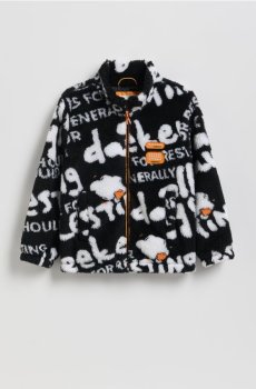 Reserved - Куртка шерпа - чорний - 789HF-99X