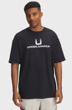 Мужская черная футболка UA HWT U LOGO SS Черный XL Under Armour 6005150-001