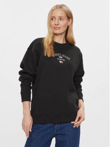 Tommy Jeans Світшот Lux Ath DW0DW16413 Чорний Relaxed Fit Tommy Jeans Світшот Lux Ath DW0DW16413 Чорний Relaxed Fit