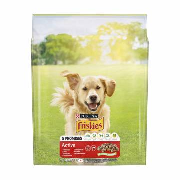 Сухой корм для взрослых активных собак Friskies Active с говядиной, 2.4 кг