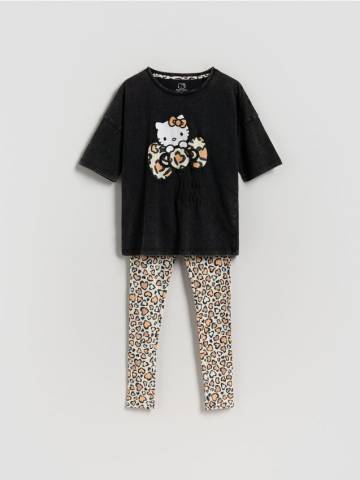 Reserved - Двокомпонентна піжама Hello Kitty - темно-сірий - 106FQ-90X Reserved - Двокомпонентна піжама Hello Kitty - темно-сірий - 106FQ-90X