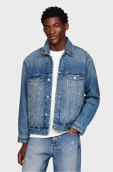 Мужская синяя джинсовая куртка TJCU TRUCKER Синий M Tommy Jeans DM0DM18501