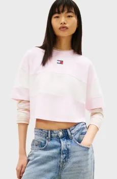 Женская розовая футболка TJW CBLK BADGE TEE Розовый XS Tommy Jeans DW0DW18706
